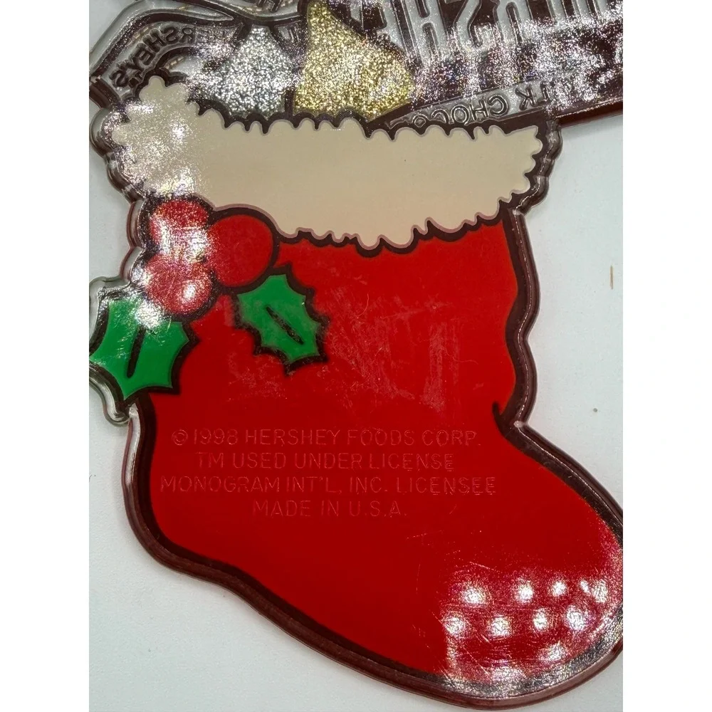 Vintage 1998 Hershey Christmas‎ Ornament Daddy's Little Girl Stocking Kisses 90s